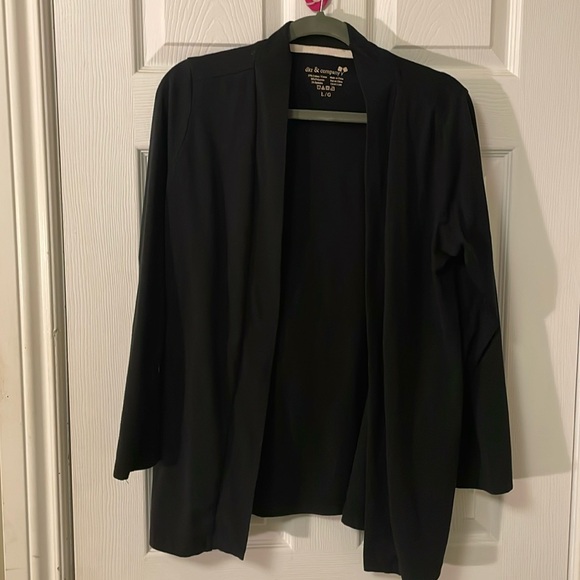 Black cotton open style light weight cardigan - Picture 1 of 5